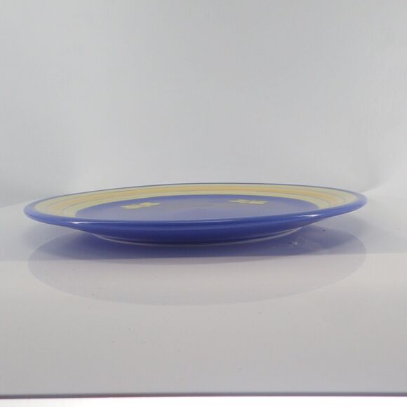 Evandale Blue Yellow Charger Dinner Plate with 4 Bee's 13.75" Mint Condition Vtg - Picture 2 of 9